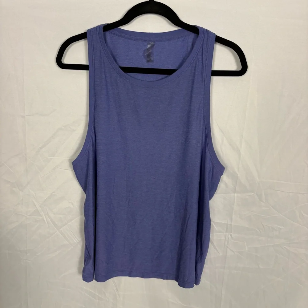 Beyond Yoga Soft Blue Muscle Sleeveless Tank Sz L - Picture 1 of 5